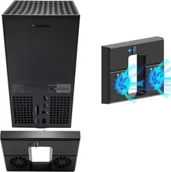 Vertical Cooling Fan for Xbox Series X, USB Powered Cooling Stand Cooling System Accessories with Dual Fans and External USB Por
