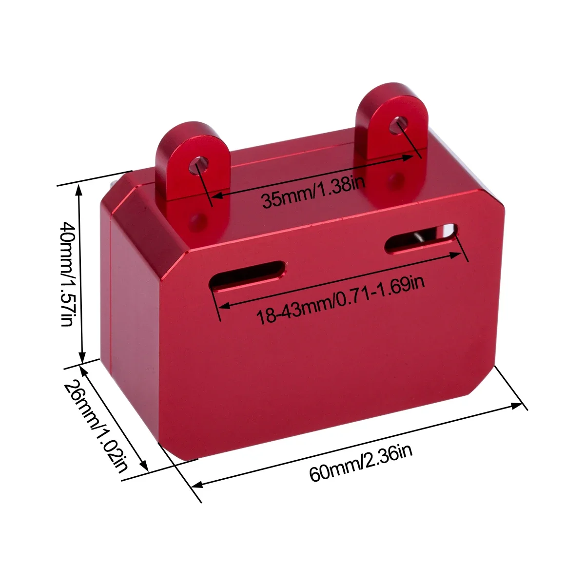 CNC Aluminum Fuel Tank Cell Box Esc Receiver Box for 1/10 Scale RC Crawler Car TRX4 SCX10 PRO VS4-10 RR10 Capra LCG Simulation