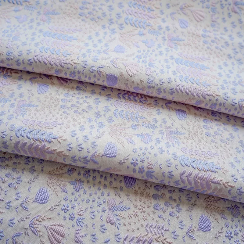 

Окрашенная в пряжу жаккардовая ткань Весна Осень Розовый Фиолетовый Платье Рубашка Костюм Занавеска Подушка Модный дизайн Пошивная ткань своими руками по метрам