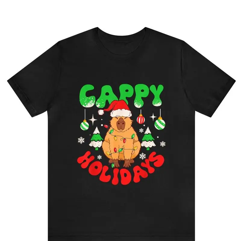 Cappy Holidays T Shirt Cute Capypara Christmas Capy Lover Funny