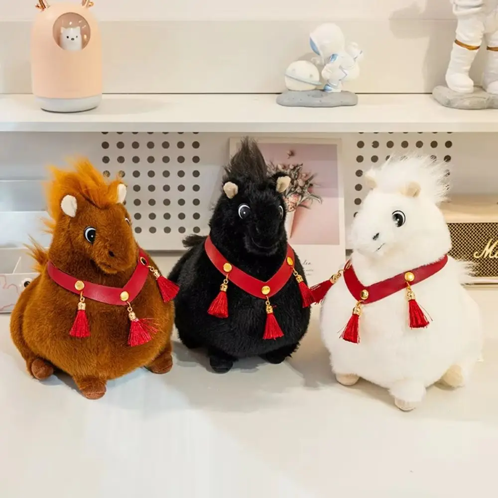 Cavallo paffuto Cavallo mascotte animale di peluche PP cotone soffice peluche cavallo bambola di peluche collezione di cartoni animati peluche cavallo grasso