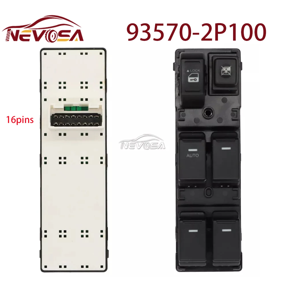 NEVOSA Front Left Driver For Kia Sorento 2010 2011 2012 2013 Electric Power Window Switch 93570-2P100 93570-2P200 93570-2P100VA