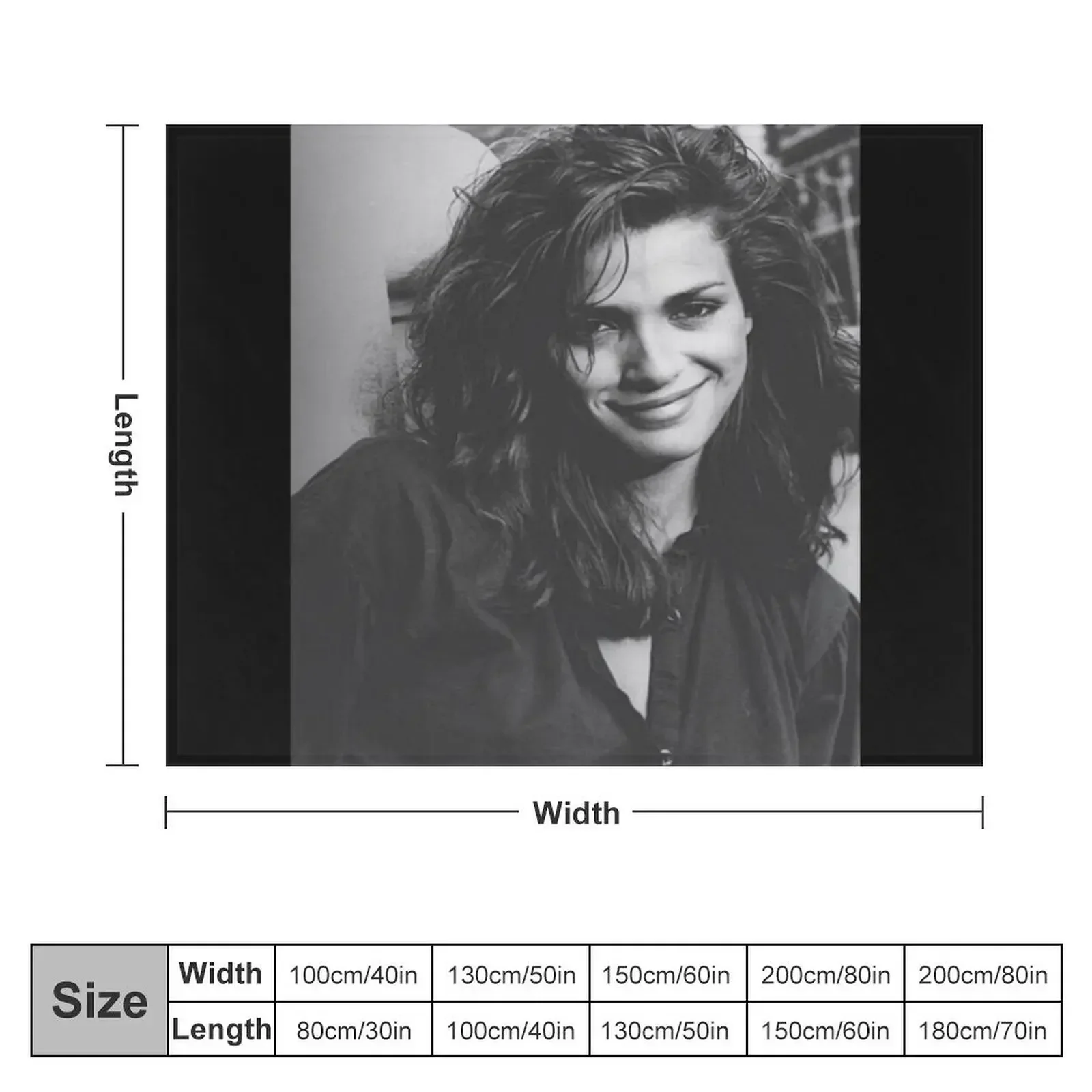 Gia Carangi Smiling Contentedly Throw Blanket halloween Luxury Designer Soft Furrys Blankets