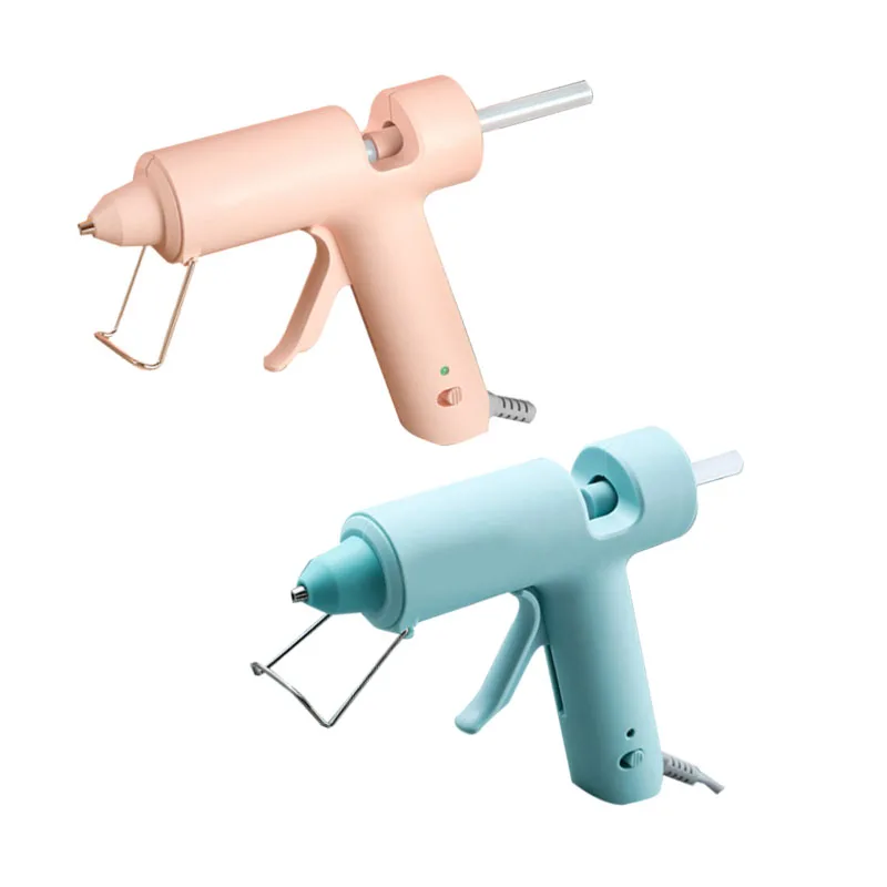 Mini Hot Glue Machine DIY Handcraft Ergonomic Rapid Melting Hot Melt Glue Tool with 10 Glue Sticks for Kids Hot Melt Glue Tool
