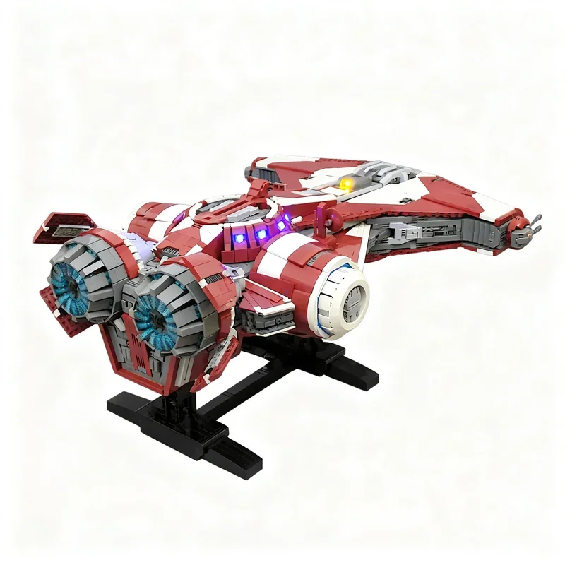 7674PCS MOC Space Battle Movie Jeded Defender Class Light Corvette Model Custom Puzzle DIY Creative Ideas Toy Birthday Gift