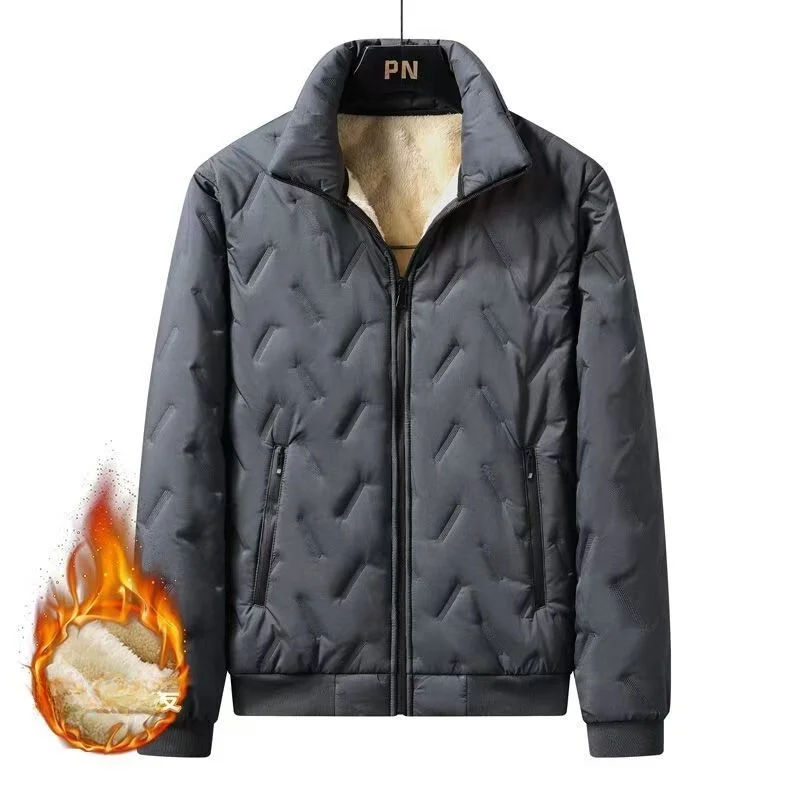 Thiened Lamb Velvet Cotton Jaet Stand Collar Wear Resistant Winter Workwear for Men Warm And Durable Cotton Coat image 2
