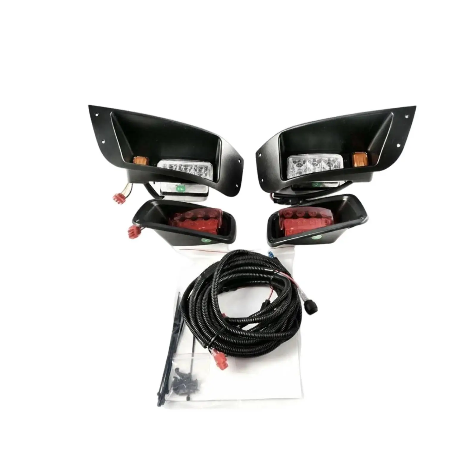 Complete Golf Cart Headlight Tail Light Set for EZGO TXT 12V LED Utility Cart Visibility Upgrade