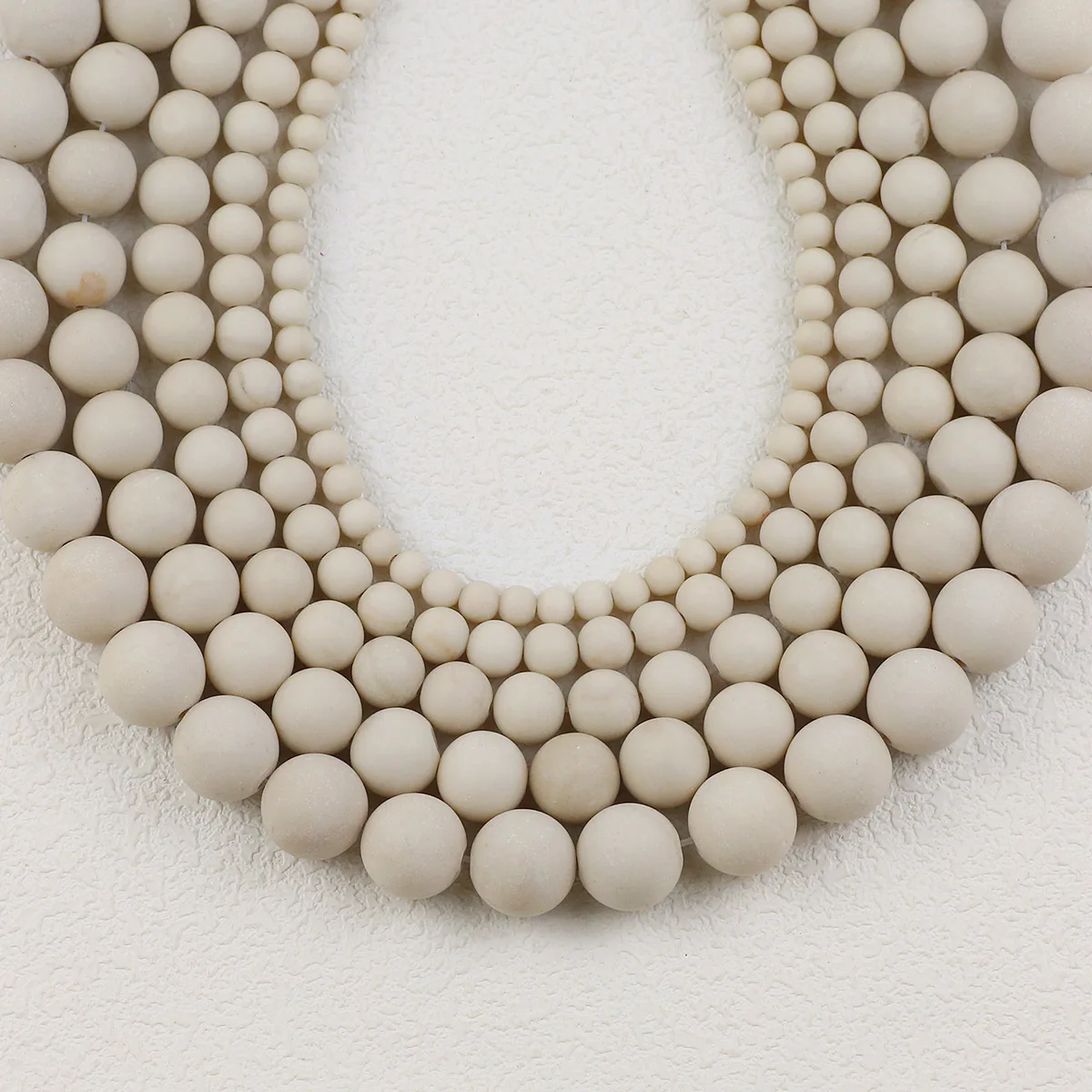 4/6/8/10/12mm 서리로 덥은 고대 베이지 색 라운드 루즈 비즈 쥬얼리 만들기 DIY 페르시 팔찌 귀걸이 펜던트 액세서리