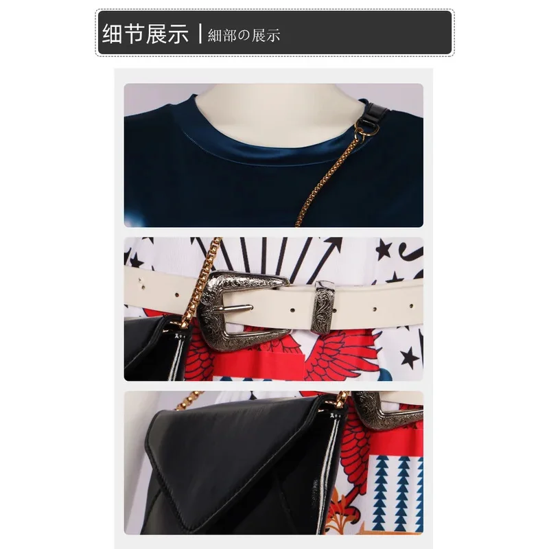 فيلم جديد بلدي خطأ تأثيري Culpa ميا فستان الكتابة على الجدران طويل تي شيرت حزام مجموعة الحقائب كرنفال حفلة النساء الفتيات الجدة ازياء غير رسمية