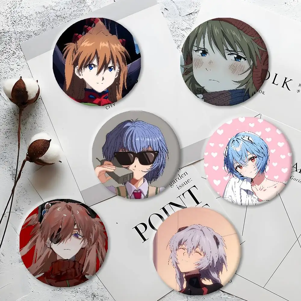 Anime Rei Asuka Abzeichen Zubehör Kreative Weißblech Pins Lustige Abzeichen Metall Brosche Für Tasche Kleidung Hut Dekor Schmuck Geschenke