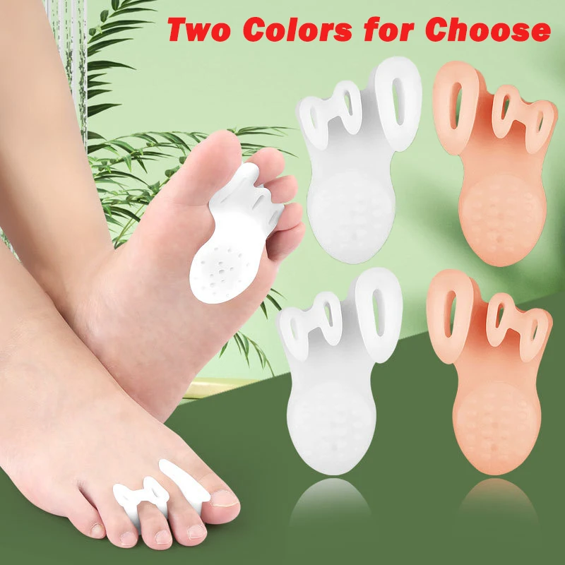 Pexmen 2Pcs Gel Toe Separators & Ball of Foot Cushions Toe Spacers to Correct Your Toes Bunion Pain Relief Hammertoe Corrector