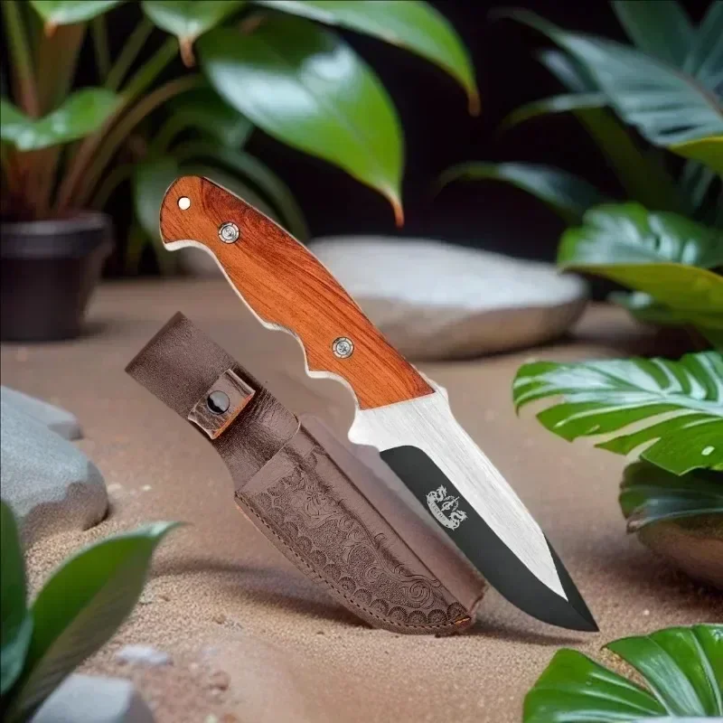 2024 NEW Portable camping survival knife, small straight knife with sharp edge, outdoor knife