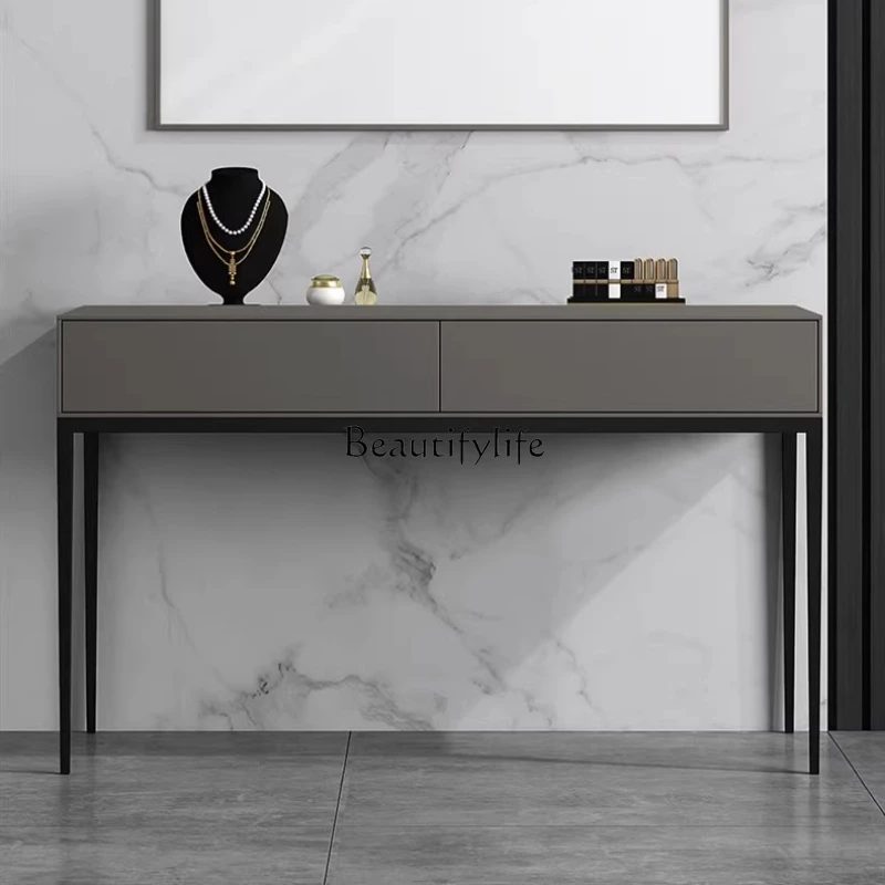 

Italian minimalist side cabinet modern minimalist living room solid wood Nordic style locker