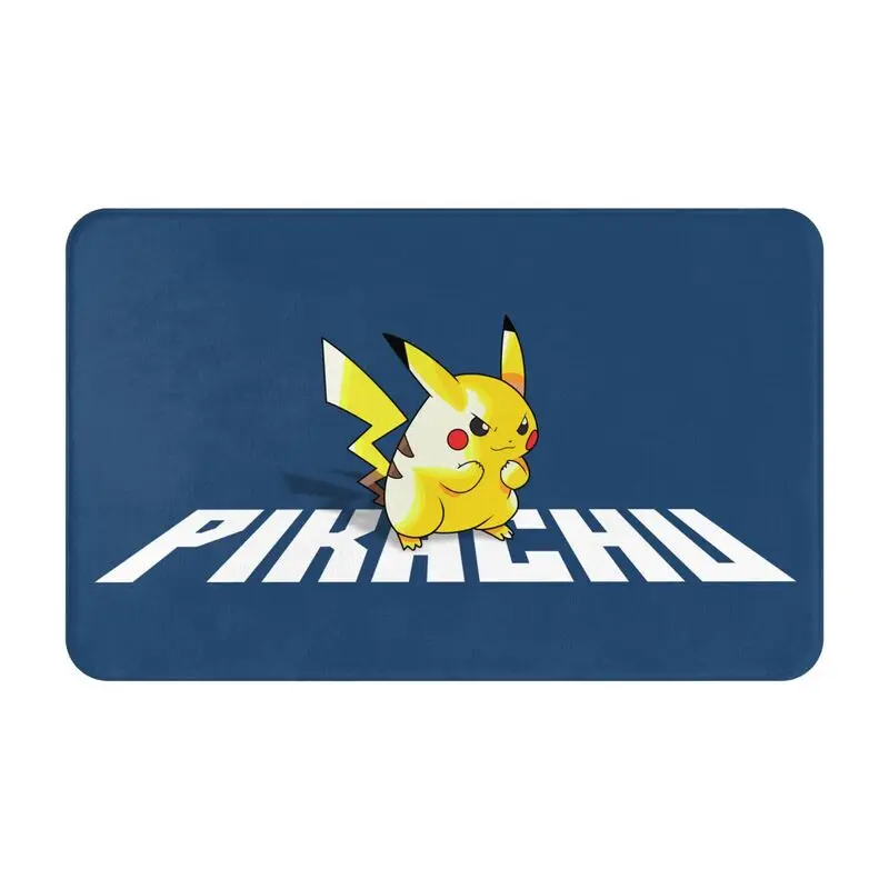 Custom Cartoon Animation Pokemon Pikachu Doormat Non-Slip Bath Kitchen Floor Door Mats Bedroom Balcony Rug Carpet Footpad