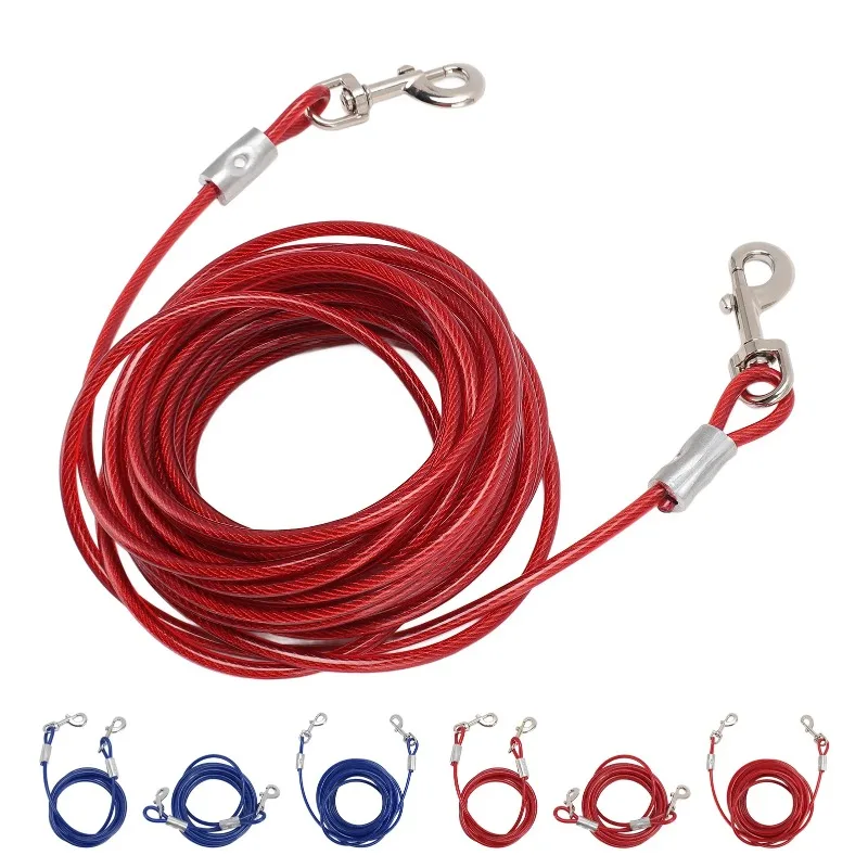 Anti lock buckle rope suitable for large dogs, used for outdoor camping, portable anti rust installation with steel wire