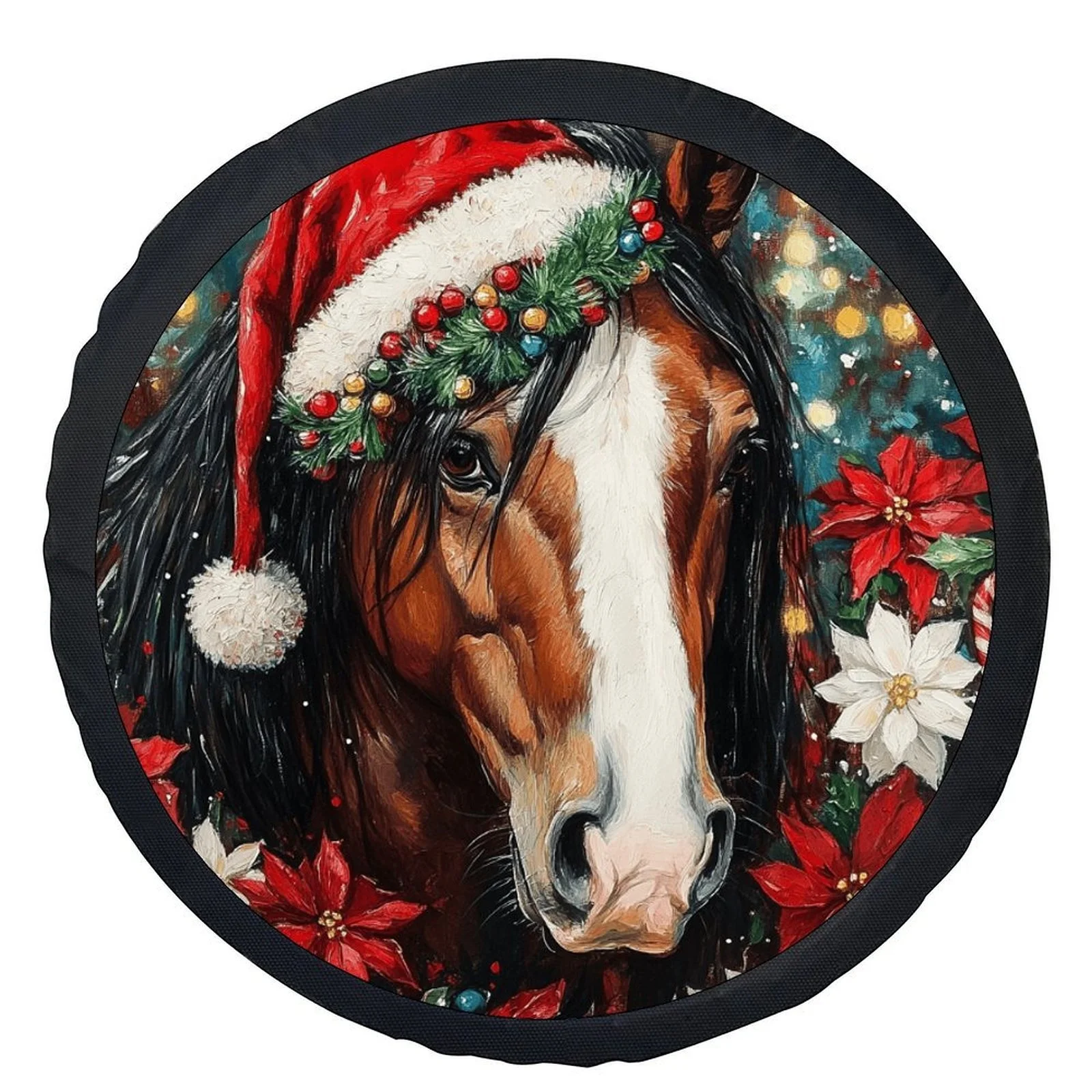 

Рождественский чехол на колесо лошади, прочная защита, прочный