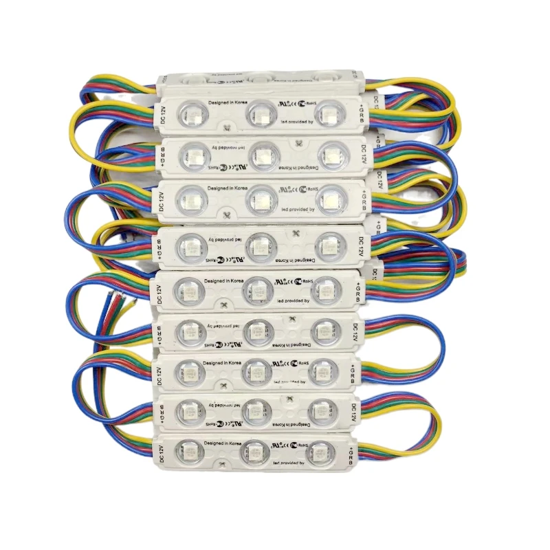 100Pcs 1.5W DC12V 5050 Rgb Led Module Waterdichte IP65, Led Injectie Modules, led Teken Voor Winkel Banner