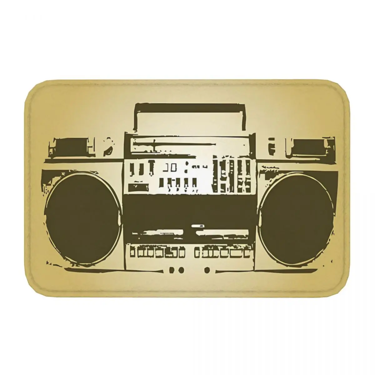 Graphic Boombox Boom Box Music Non-slip Doormat Carpet Bath Kitchen Mat Welcome Home Modern