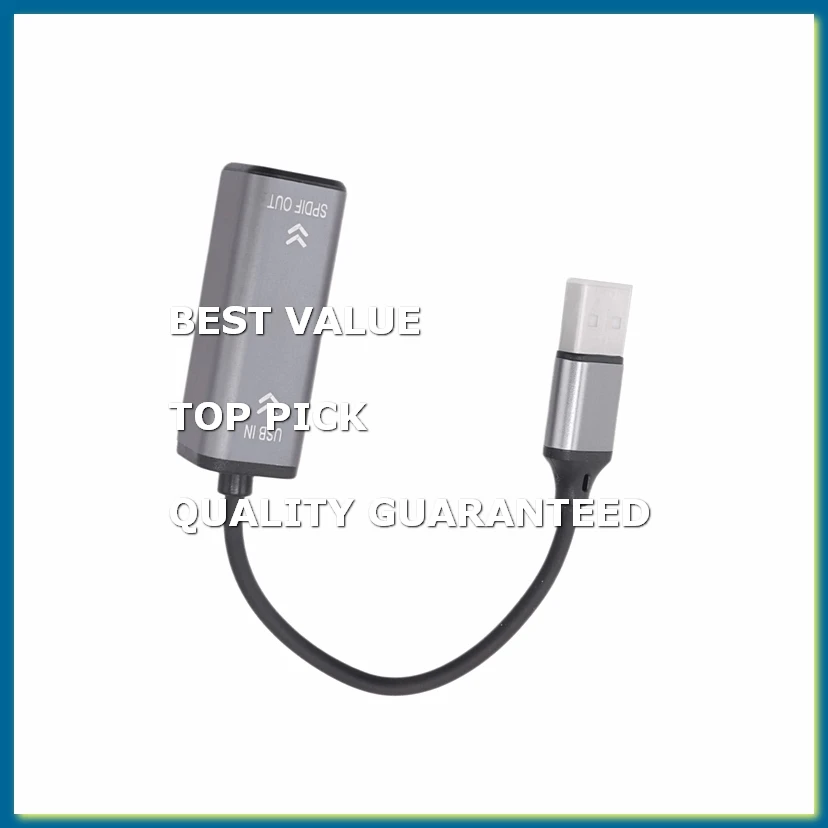 USB to Optical Audio Converter USB to SPDIF Adapter 24bit/96KHZ Audio Adapter for Connecting Laptop to Soundbar