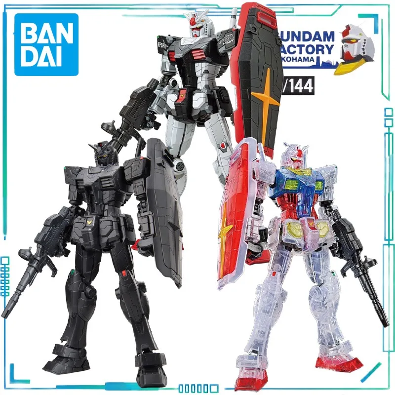 

BANDAI Genuine Yokohama Gundam Factory Series 1/144 RX-78F00 Gundam Color Transparent Edition Plastic Assembly Model Collect