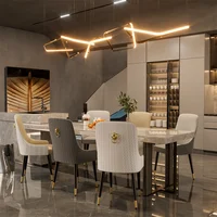 LUVODI Dining Chairs Set of 2 Luxury Microfiber Leather Leisure Chair with Lion Knocker Kitchen Table Chairs for Restaurant 5