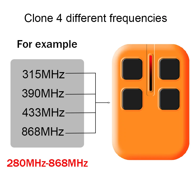 DASPI ZERO 2 4 Abridor de puerta de garaje Mando a distancia 433,92 MHz DASPI Mando a distancia