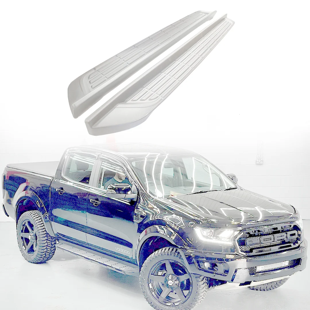 All Black Side Steps Bars Running Boards Fit for Ford Ranger Raptor 2020-2023