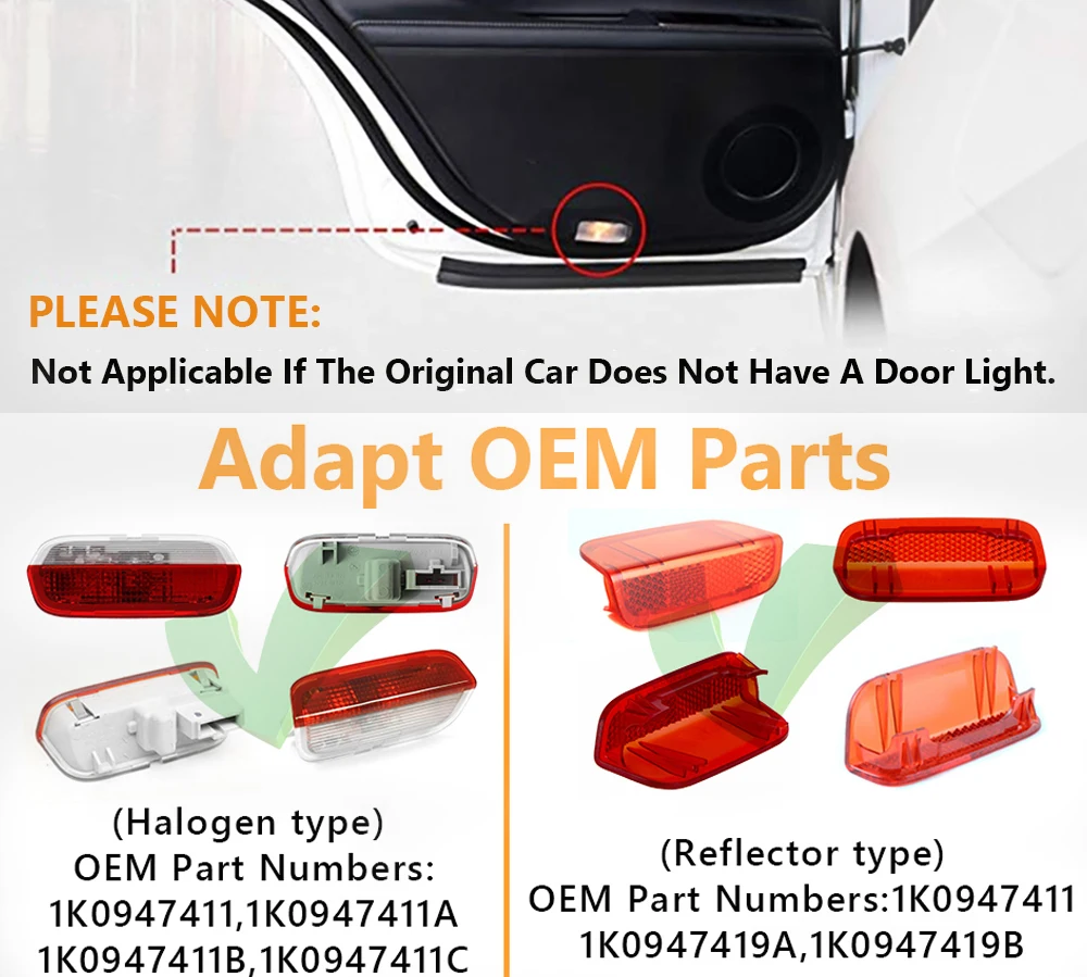 4PCS Front Rear LED Car Door Panel Courtesy Lights For Porsche Cayenne 958 Panamera Macan 718 Boxster Cayman 982 911 991 Series