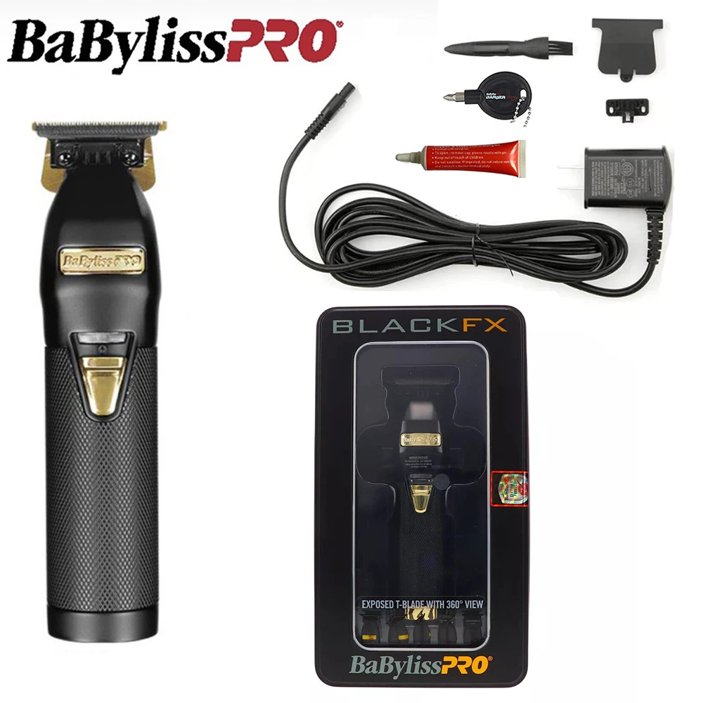 BaBylissPRO FX+ Gold/Black Professional Barber Cordless Man Hair Clipper & Hair Trimmer For Barbers and Stylists