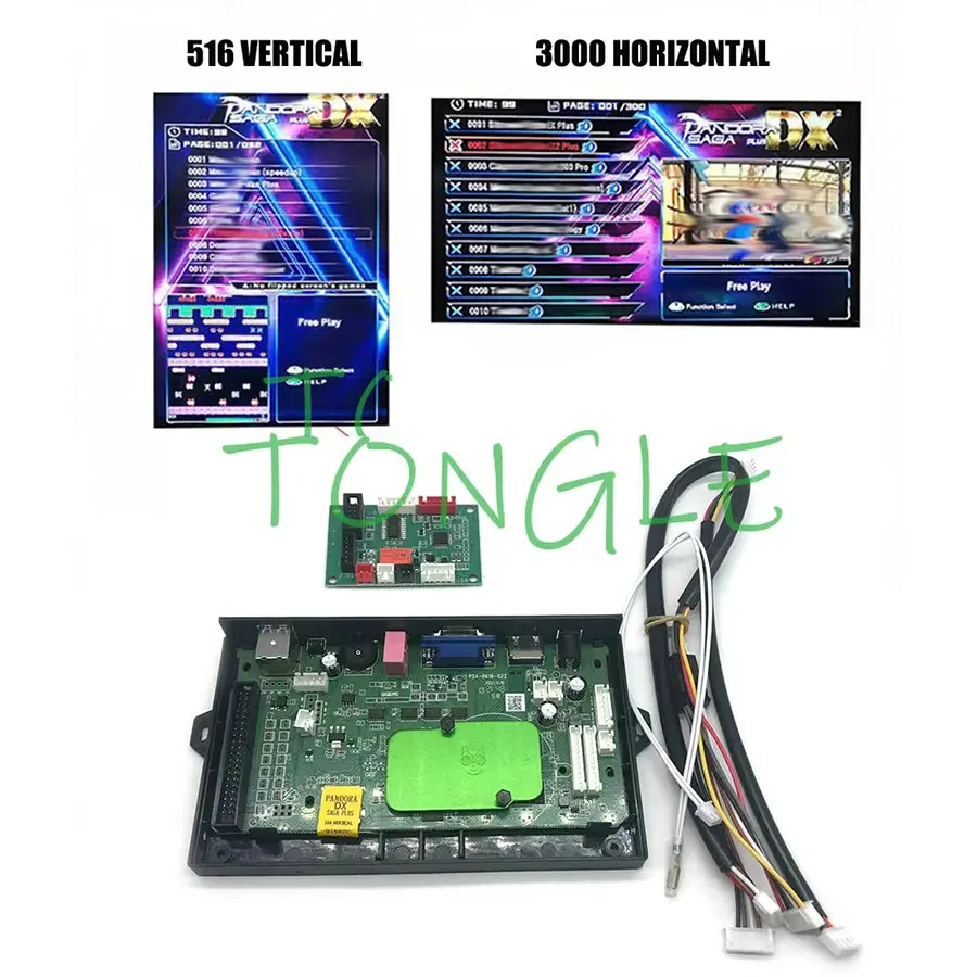 

Pandora SAGA DX PLUS 516 + 3000 in 1 Vertical Horizontal Arcade Box Tracking Game Machine Board Trackball for 2 Player Cocktail