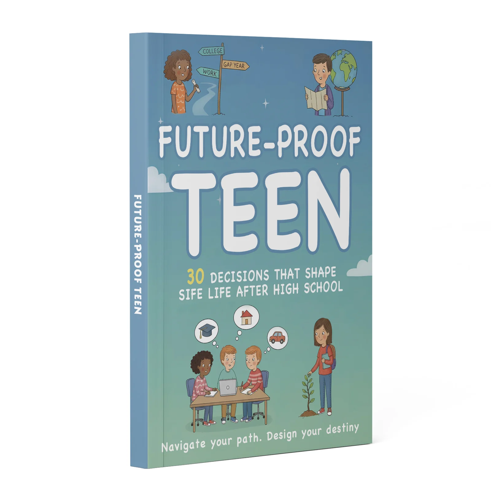 Future-Proof Teen, Illustrated Life Guide with 30 Key Decisions for High School Students Learn About Career Choices, Budgeting