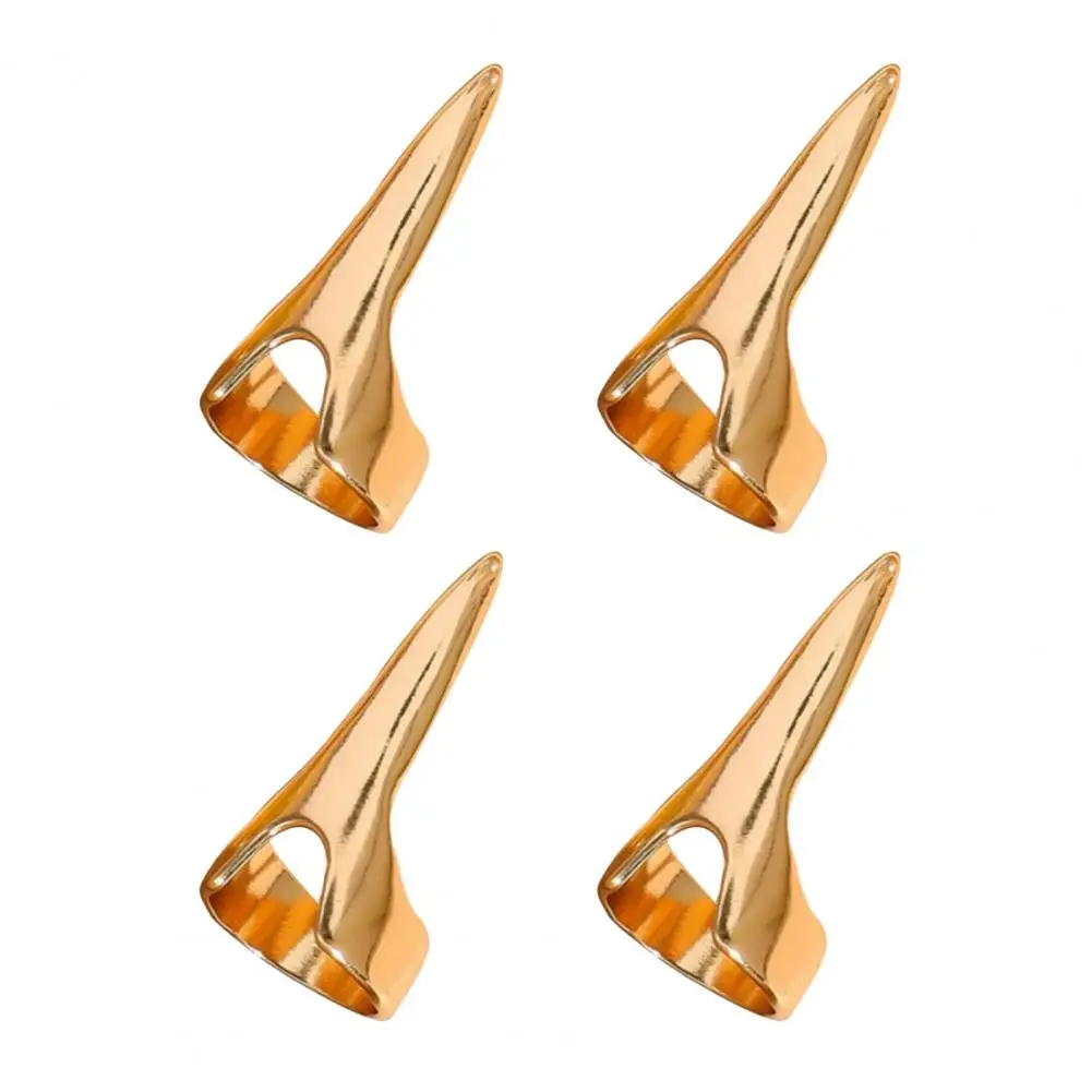 Halloween Rings Halloween Punk Rock Style Adjustable Metal Claws Rings Set for Cosplay Holiday Party 2 Pairs Fingertip