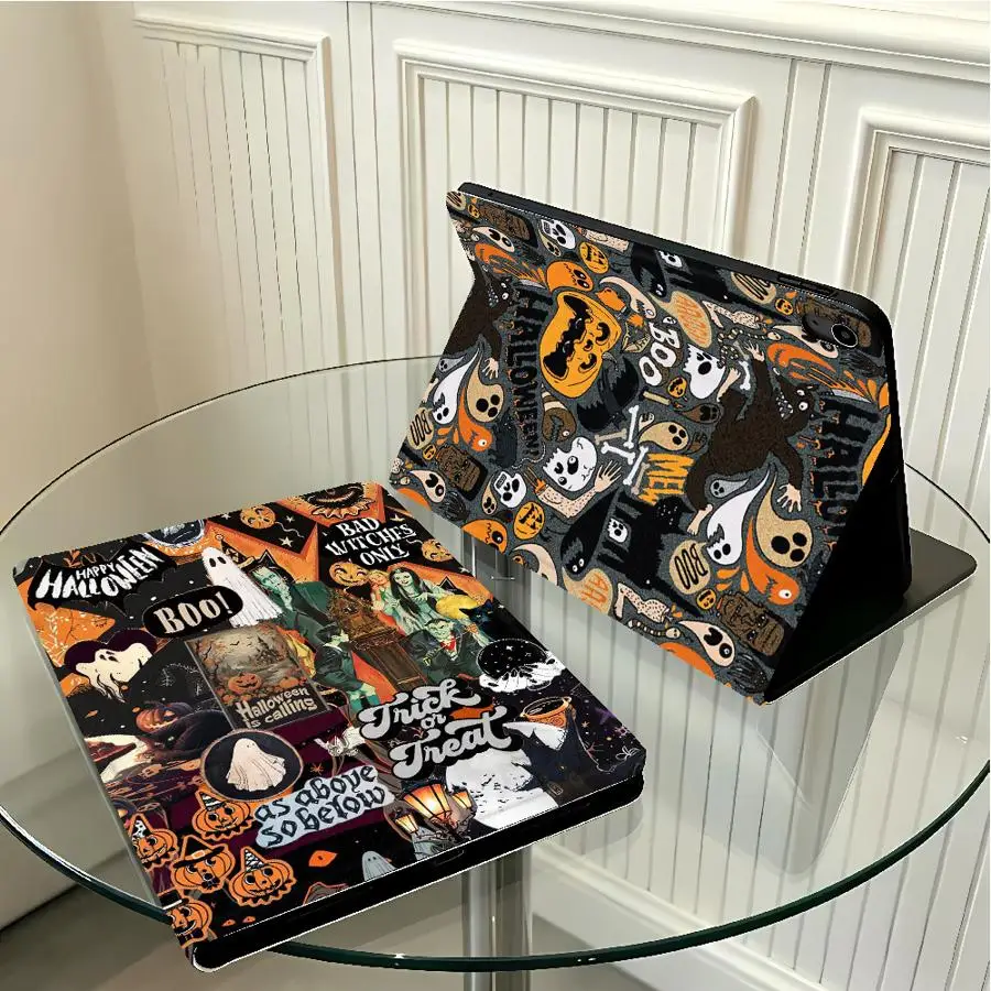 Witch Ghost Bat With Pencil Holder Case for Samsung Galaxy Tab A8 S9+ S10 Lite S7 S8+ S10FE A11 A9Plus S9 FE S10 Plus A7 Lite