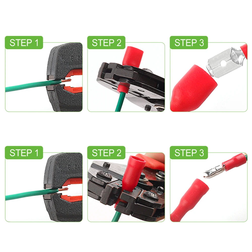 240 قطعة صندوق FDD/MDD معزول كابلات الموصلات سلك كهربائي تجعيد أنثى ذكر المجرف نوع بعقب محطات مجموعة متنوعة كابل التوصيل #4