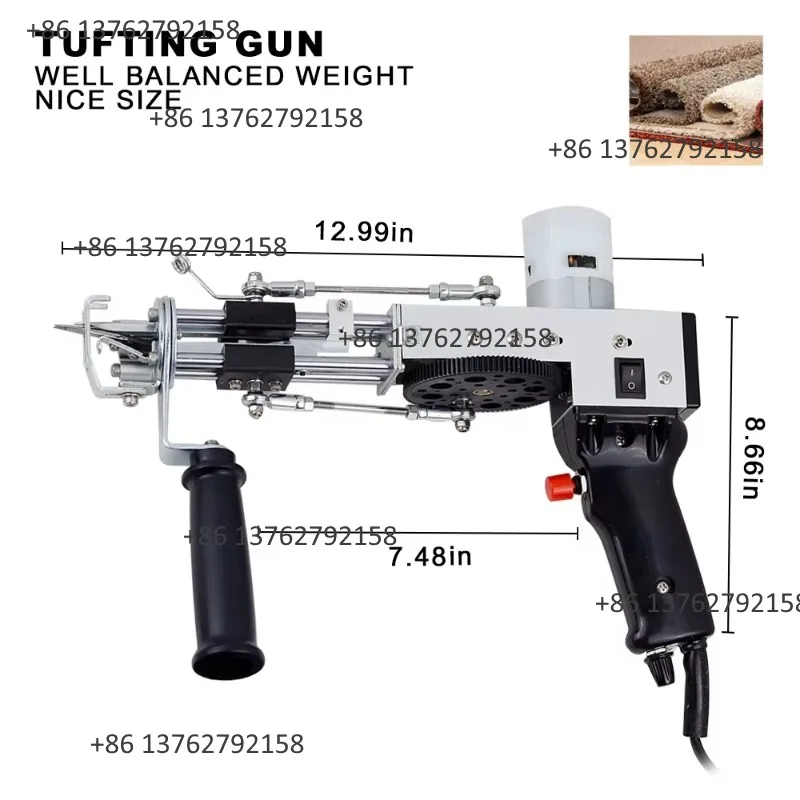 7-21mm Tufting Gun Cut Pile Carpet Maker 5-40 Points/Sec DIY Rug Weaving Tool Handmade Home Carpet Making Equipment