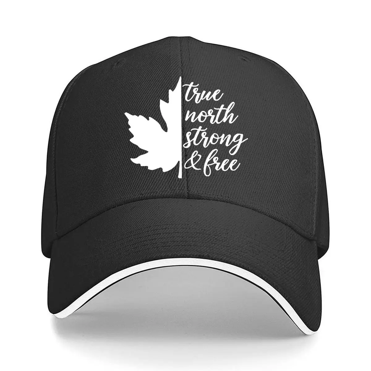 Vinyl Maple Leaf Decal True North Strong Free Hip Hop hat Fashion Outdoor Sports Sandwich Baseball Cap