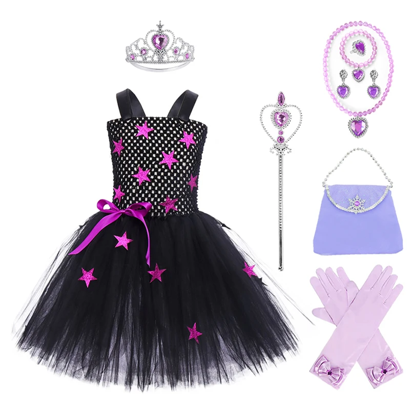 Звезда Луна чачарующее Тюлевое платье Корона волшебная палочка сумка перчатка ожерелье браслет кольцо серьги комплект Хэллоуин искусственный костюм для косплея Звезда Луна чачарующее Тюлевое платье Корона волшебная палочка сумка перчатка ожерелье браслет кольцо серьги комплект Хэллоуин искусственный костюм для косплея