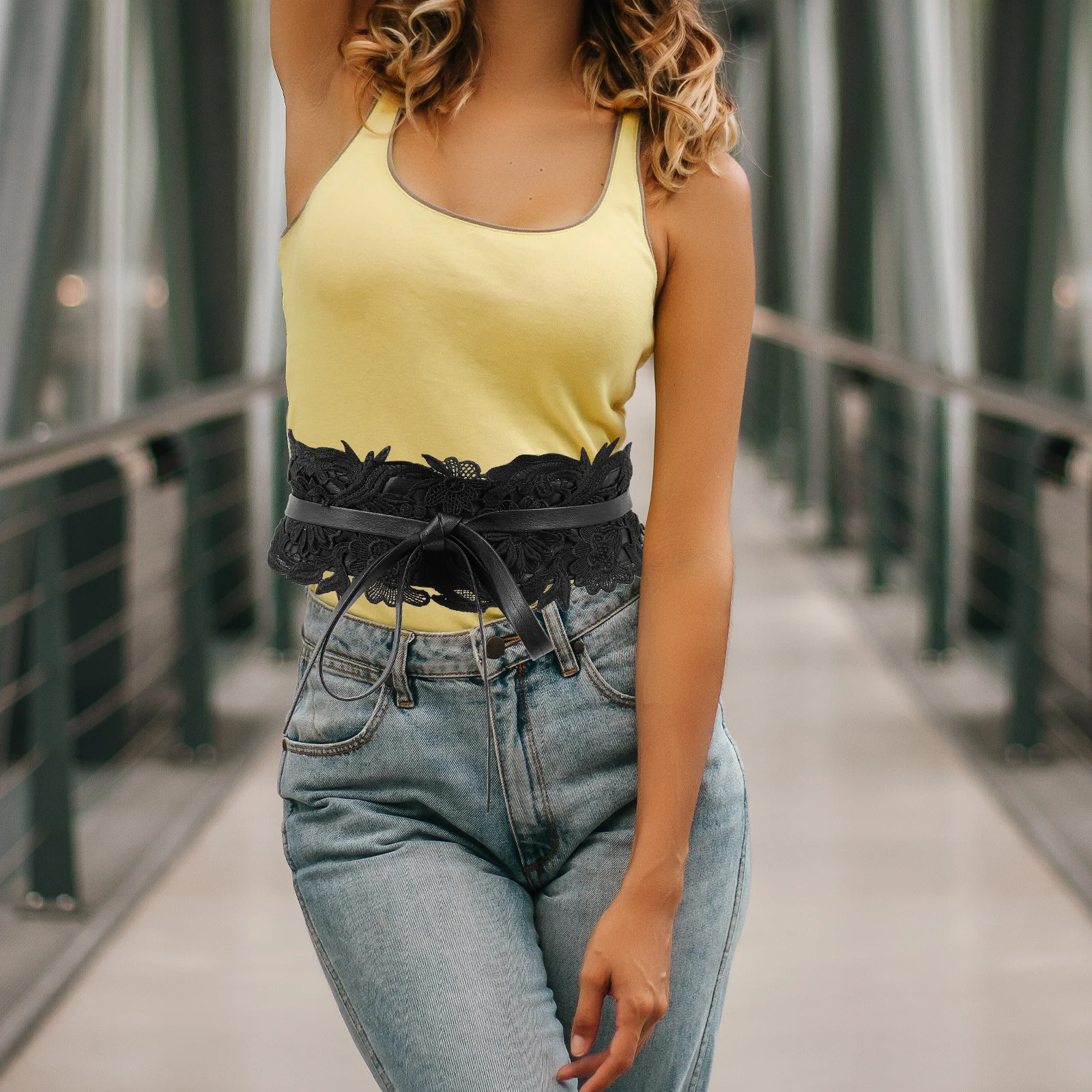 

Women's Lace Waist Belt Corset Wide Lace Waistband Dress Decor Belt Wrap Around Bridal Wedding Bridesmaid Elegant Waist Strap