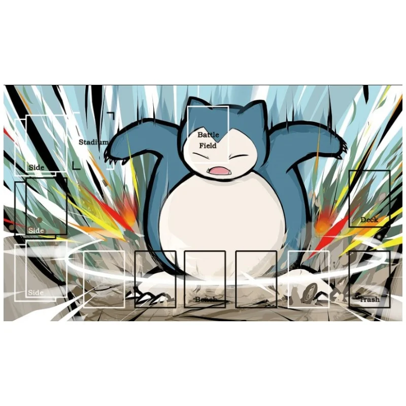 Card Pad Snorlax Eternatus Ditto Ptcg Diy Rubber Action Toy Figures Anime Game Collection Single Version Battle Mat Gift Friend