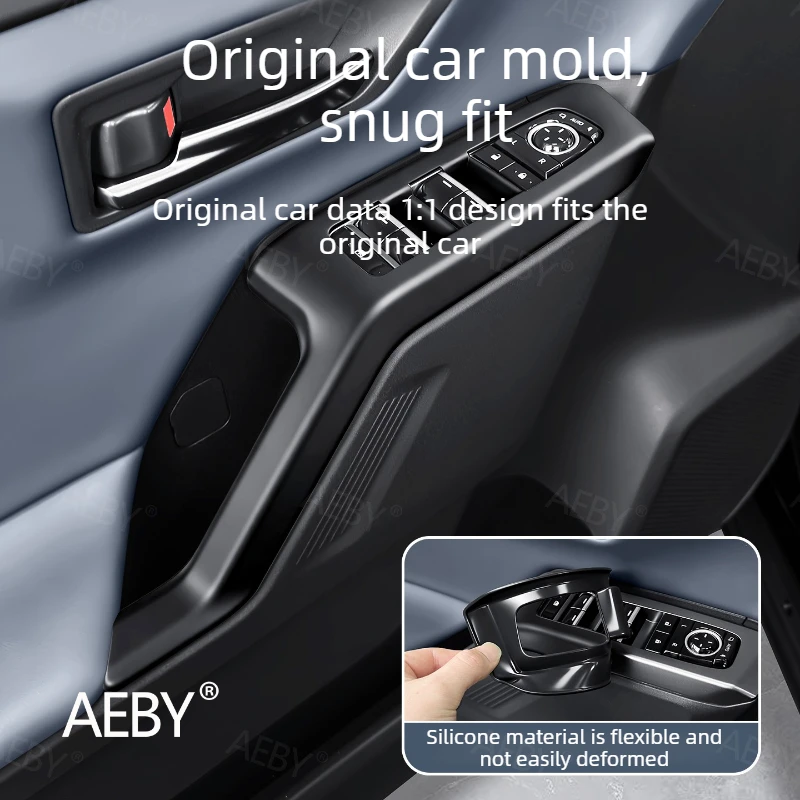 

Для Toyota Rav4 2020-2025: силиконовая накладка на кнопки стеклоподъемников, защитный чехол для дверных панелей, панель управления стеклоподъемниками, аксессуары для интерьера.