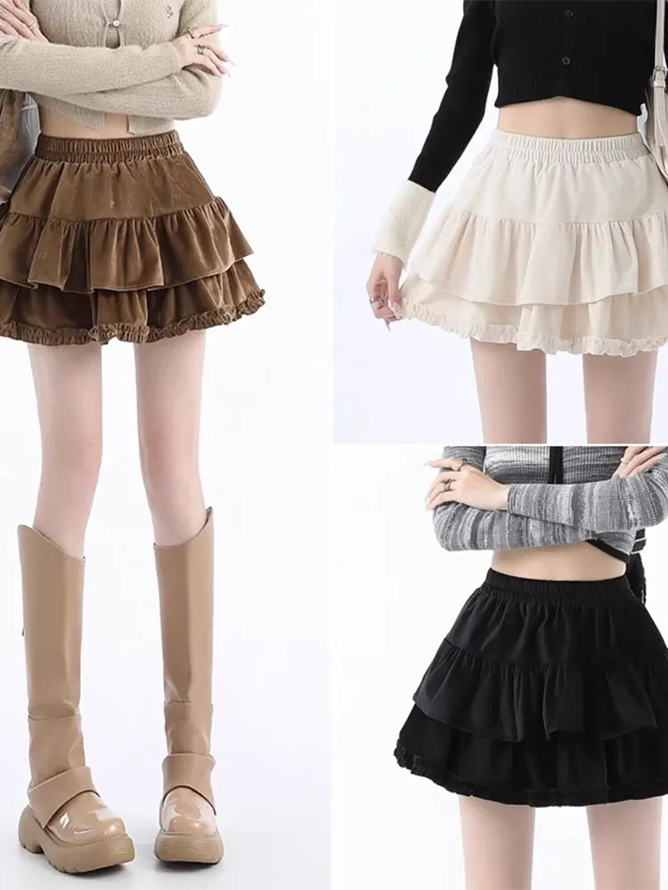 saia-feminina-ballet-sle-velvet-cake-ort-nova-colecao-inicio-da-primavera-2026-tamanho-pequeno-cintura-alta-modelo-evase-fofa-comprimento-longo