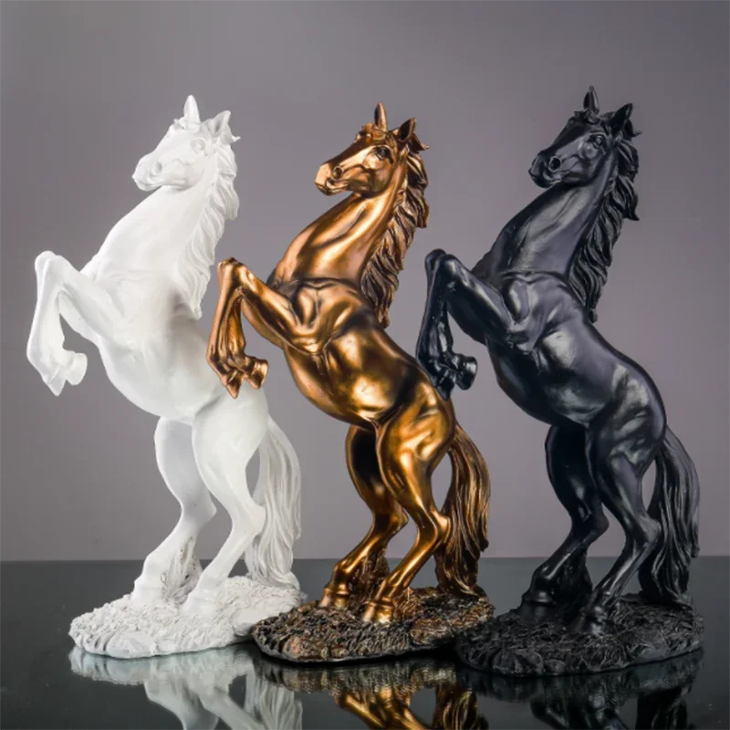 Wohnkultur Harz Pferd Statue Wohnzimmer Handwerk Dekorative Ornamente Kreative Hause Pferd Zu Erfolgreiche Öffnung Glück Geschenke