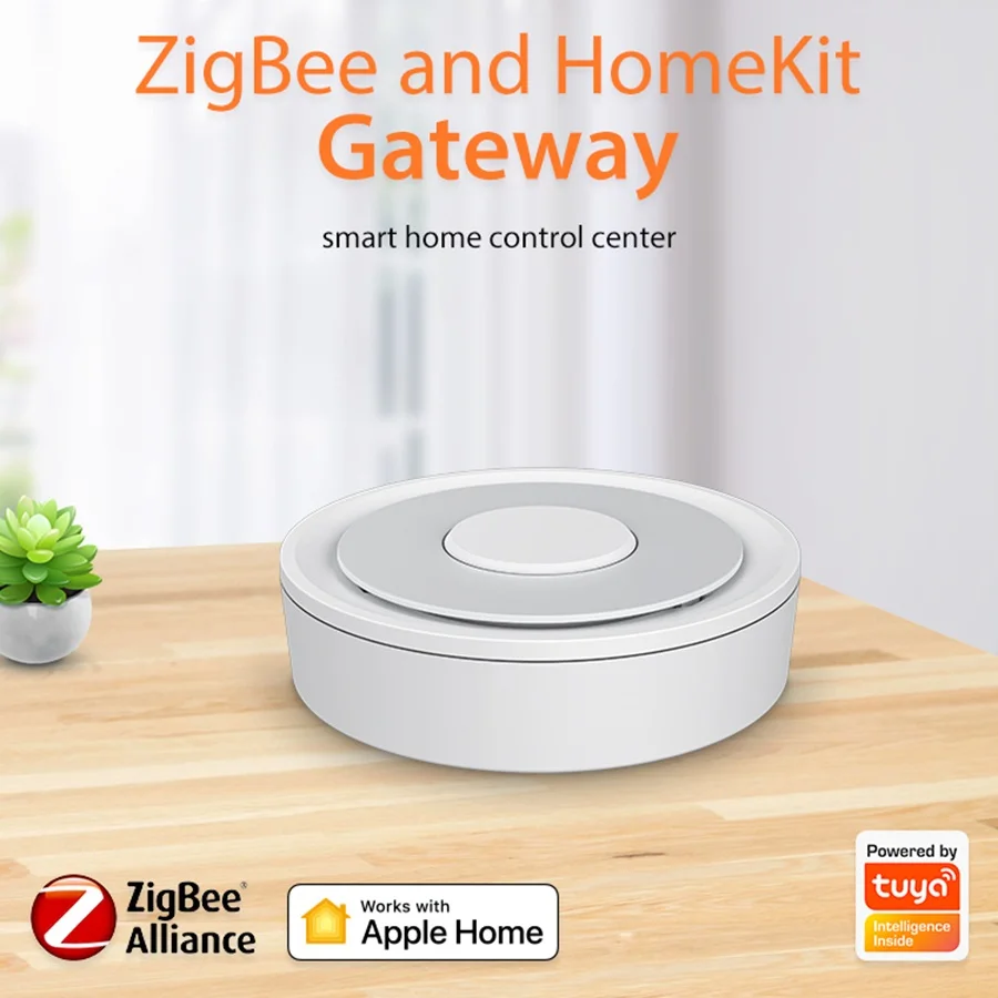 HomeKit ZigBee Gateway Hub Smart Home Bridge ZigBee Tuya Smart Life APP Remote Control Works with HomeKit Alexa Google