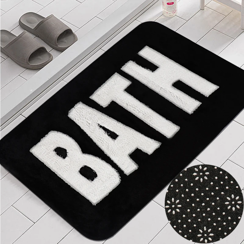 Bathroom Rug Bath Mats for Non Slip Floor Mat,Thick Soft Shaggy Bath Rugs Room Deocr,Absorbent Bathmat Machine Washable Carpet