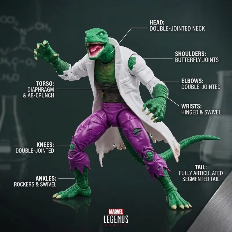 【In Stock】Hasbro Marvel Legends ML Spider-Man The Lizard Retro Carded 6-Inch 1/12 100% Original Toys Action Figure Gift - view 2
