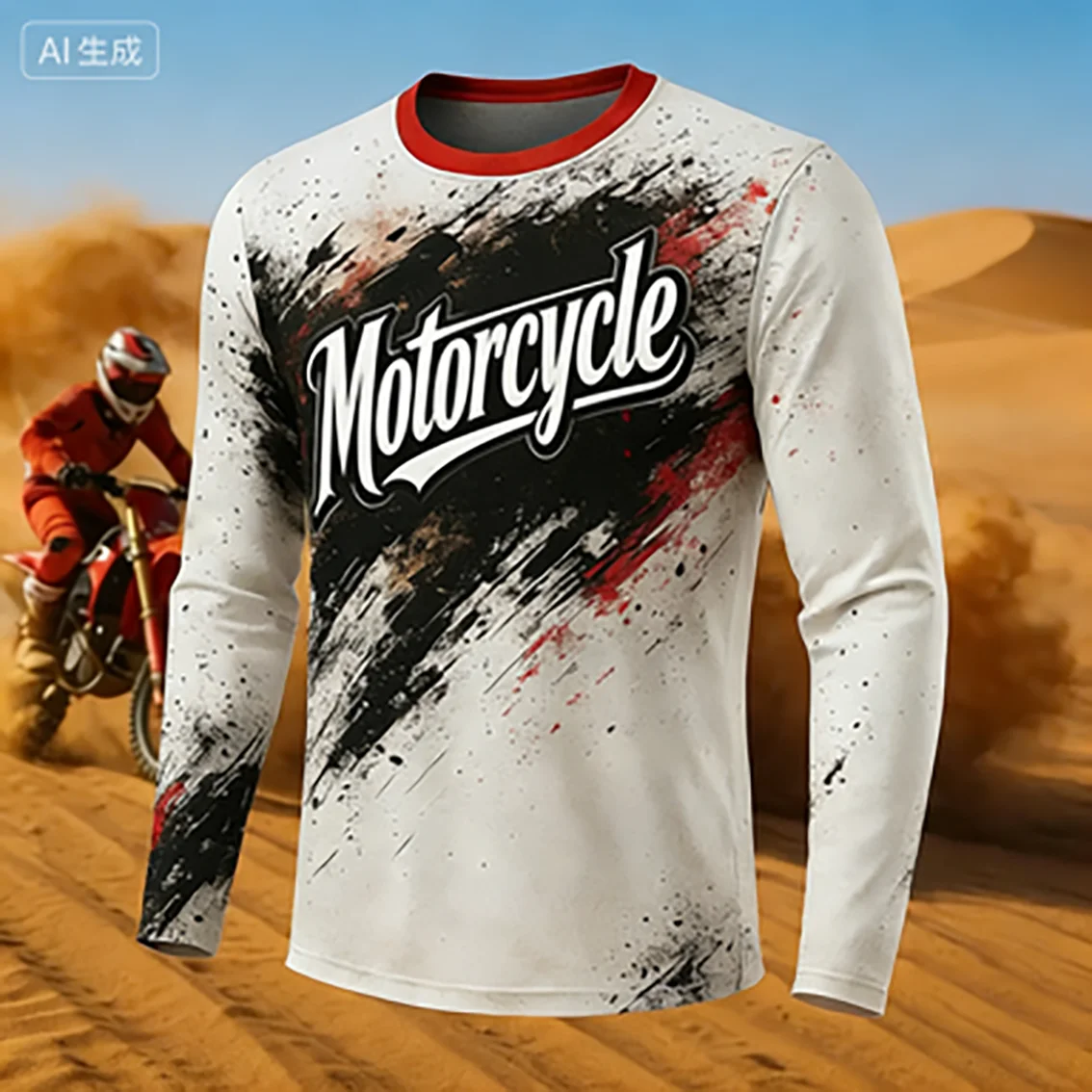 

Quick-Dry Breathable Motorcycle Jersey for Men - Long Sleeve Performance Shirt for Dirt Bike Off-Road & Racing Adventure
