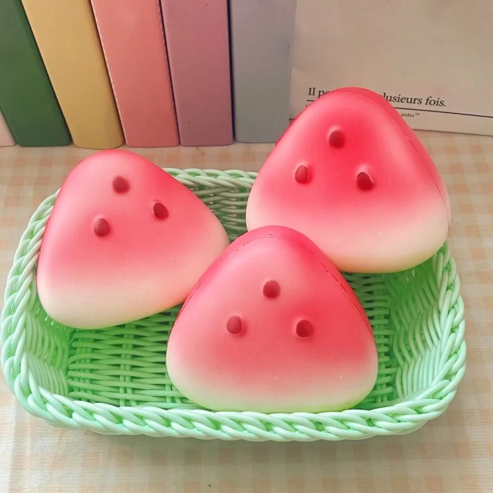 Pinch & Squeeze Design​​ Squeeze ​​Funny Fruit Shape​​ Soft & Durable ​​Watermelon Stress Reliever​​ Release Emotion
