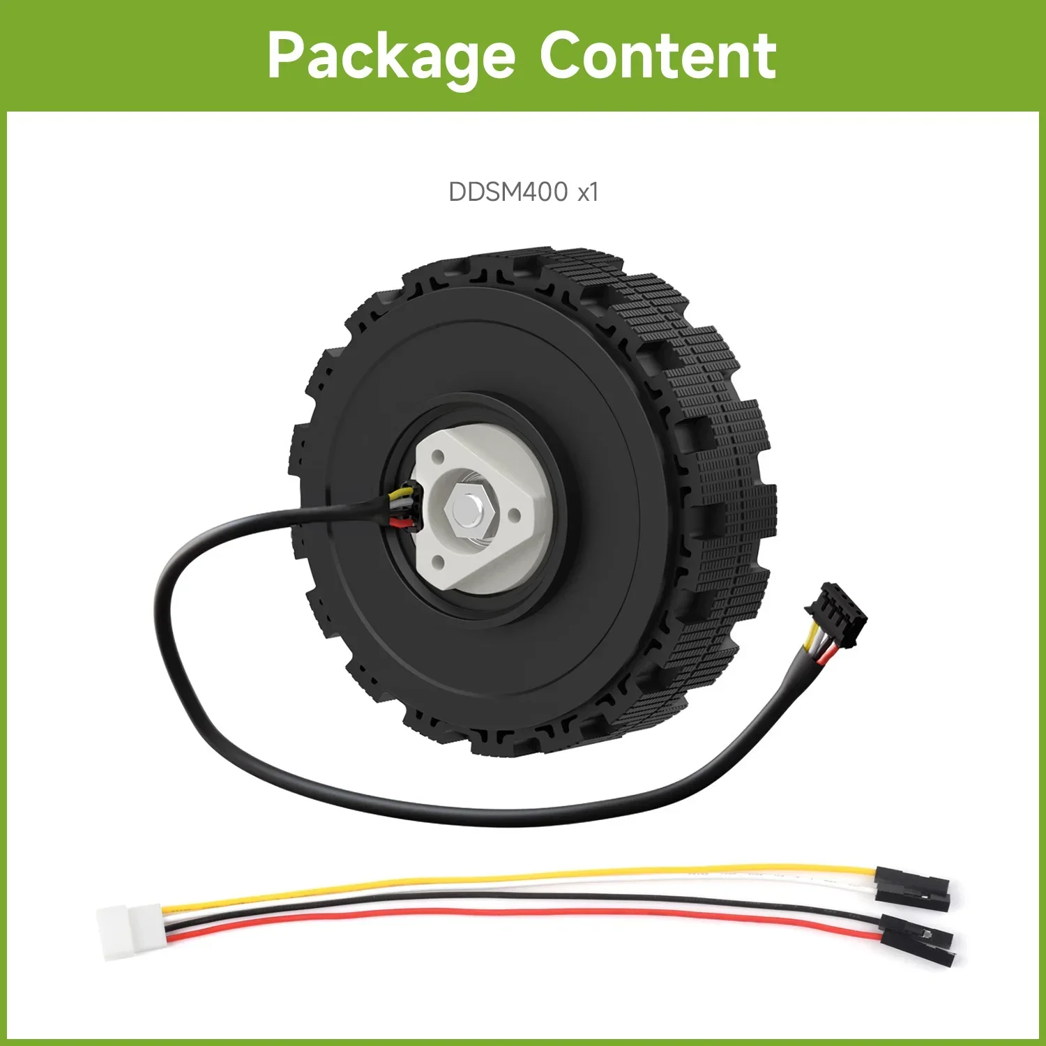 Waveshare DDSM400 Direct Drive Servo Motor Wide Speed Range Adjustable All-In-One Design Hub Motor for Suspension Installation