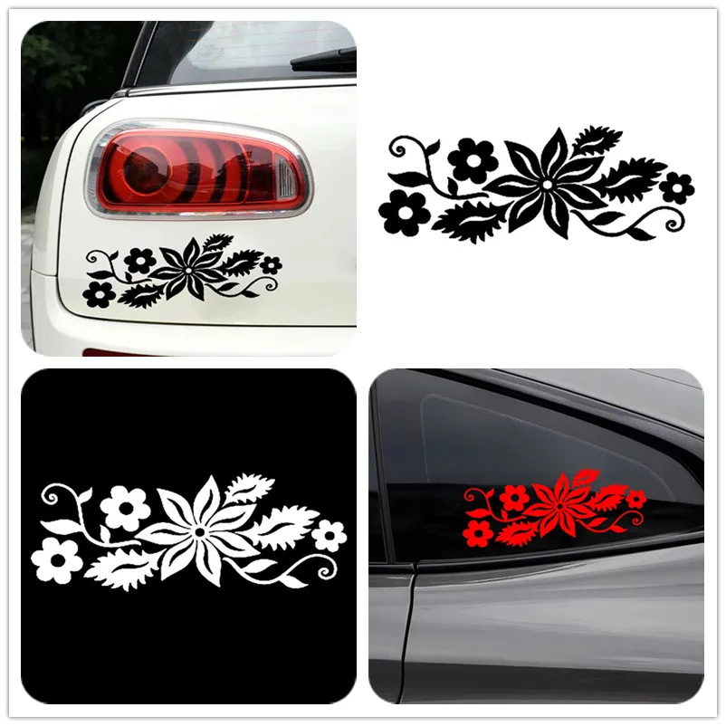 

Car sticker flower rear body fender bumper long scratch decoration Vinyl Decal Car Accessories