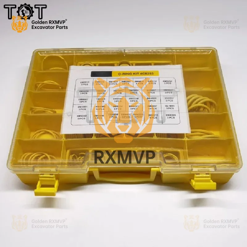 For Standard Cat Nbr O Ring 4c8253 Seal Kit Box Yellow Silicone Ring Kit Excavator